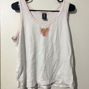 Warner Bros studio store vintage pink heart embroidered tweety Bird tank top